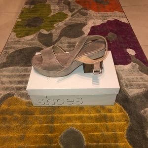 TopShop tan suede platforms